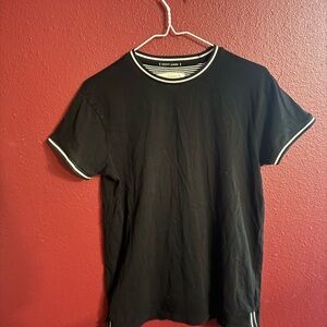 Robert Barakett Black Tee with White Trim
